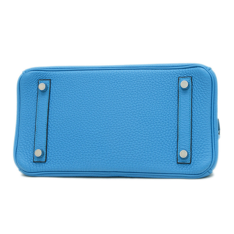 バーキン25 トゴ ブルーザンジバル シルバー金具 A刻印 ハンドバッグ