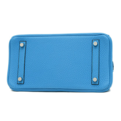 バーキン25 トゴ ブルーザンジバル シルバー金具 A刻印 ハンドバッグ