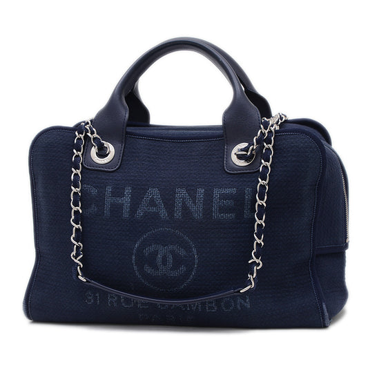 ドーヴィル ボーリングバッグ 2WAYバッグ ミディアム ネイビー A92750 ボストンバッグ