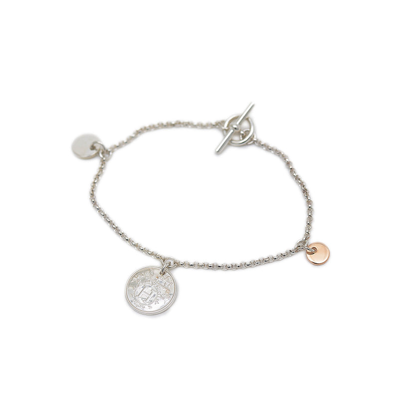 エクスリブリスPM ブレスレット SV925/K18PG SHサイズ ブレスレット