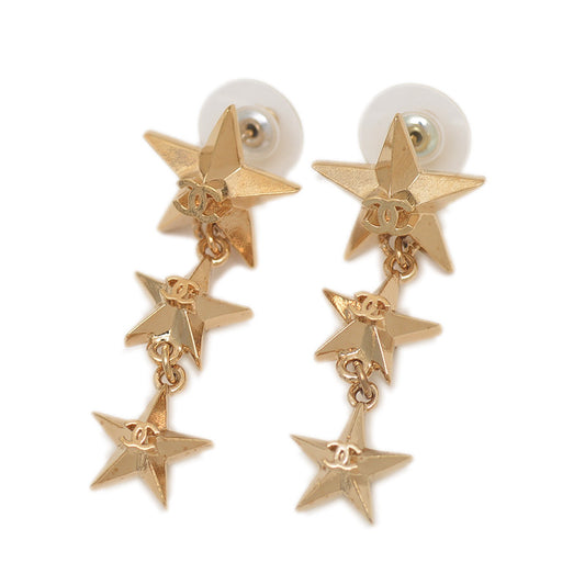 トリプルスター ココマーク ピアス シャンパンゴールド A17C ピアス