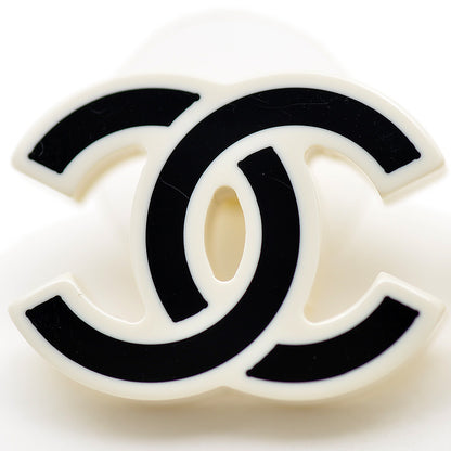 ココマーク ピアス ホワイト/ブラック D22S ピアス