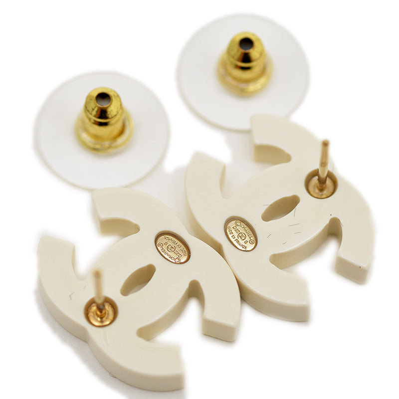 ココマーク ピアス ホワイト/ブラック D22S ピアス