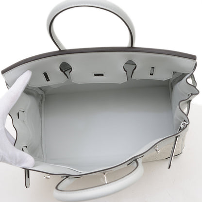 バーキン30 トワル/スイフト グリプラチナ シルバー金具 K刻印 ハンドバッグ