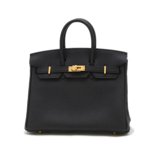 バーキン25 トゴ ブラック マットゴールド金具 K刻印 ハンドバッグ