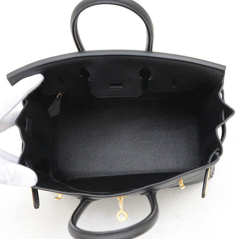 バーキン25 トゴ ブラック マットゴールド金具 K刻印 ハンドバッグ