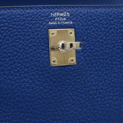 ケリー25 内縫い トゴ ブルーロワイヤル シルバー金具 U刻印 ハンドバッグ