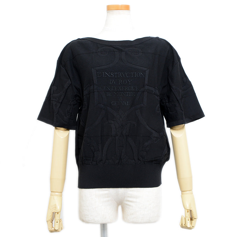 半袖ニット シルク混 ブラック レディース #44 ニット