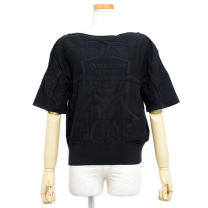 半袖ニット シルク混 ブラック レディース #44 ニット