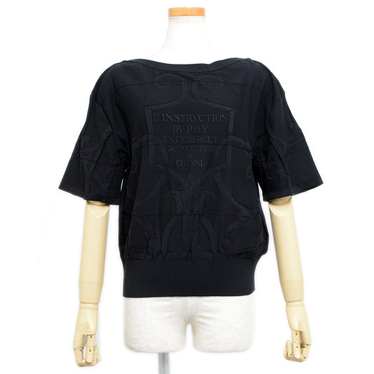 半袖ニット シルク混 ブラック レディース #44 ニット