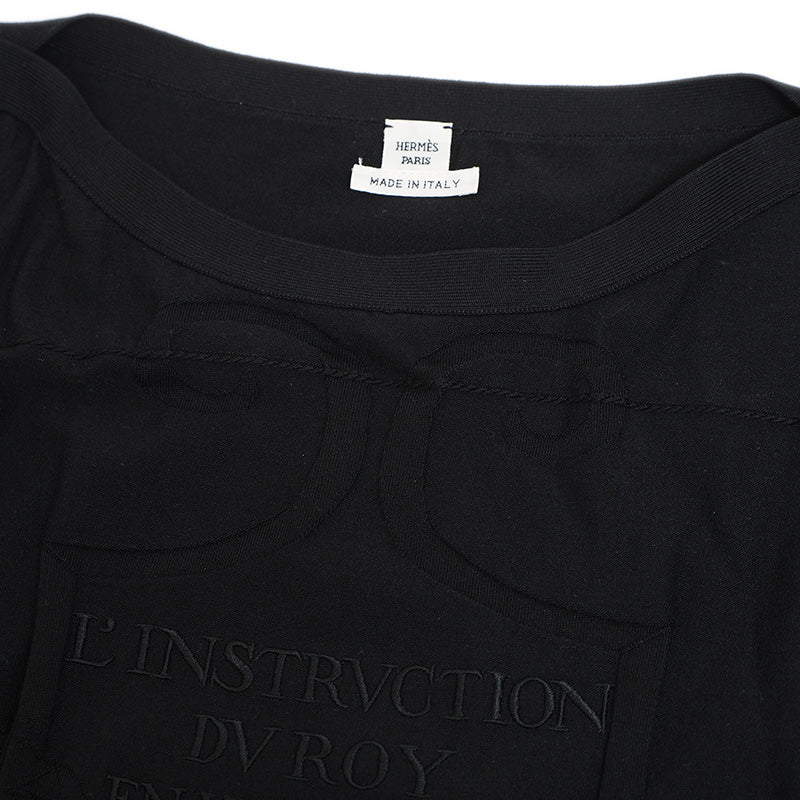 半袖ニット シルク混 ブラック レディース #44 ニット