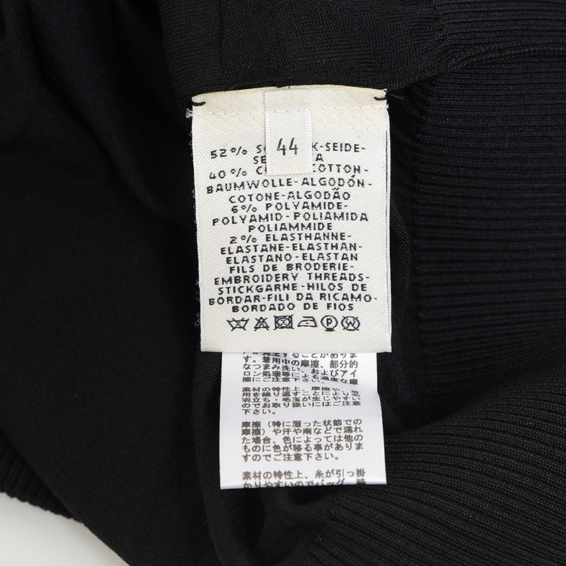 半袖ニット シルク混 ブラック レディース #44 ニット