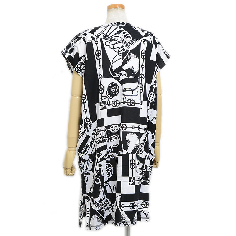 ノースリーブワンピース クリケティス コットン ホワイト/ブラック レディース44 ワンピース