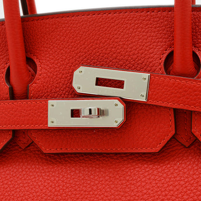 バーキン30 トゴ ルージュラデュー シルバー金具 K刻印 ハンドバッグ