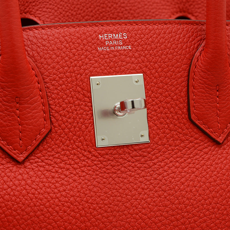 バーキン30 トゴ ルージュラデュー シルバー金具 K刻印 ハンドバッグ