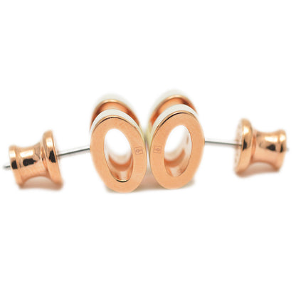 ポップアッシュ ミニ ピアス ホワイト ローズゴールド金具 ピアス