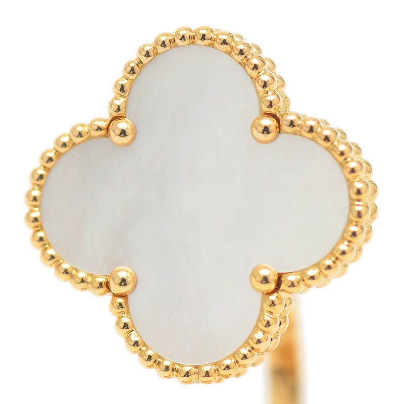 マジックアルハンブラ アントレ レ ドア リング K18YG マザーオブパール #56 リング・指輪