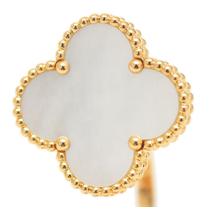 マジックアルハンブラ アントレ レ ドア リング K18YG マザーオブパール #56 リング・指輪