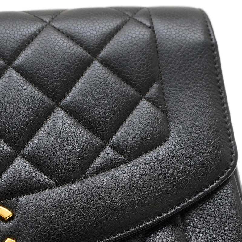 ダイアナ チェーンショルダー キャビアスキン ブラック A01165 ショルダーバッグ