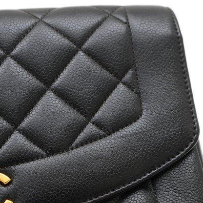 ダイアナ チェーンショルダー キャビアスキン ブラック A01165 ショルダーバッグ