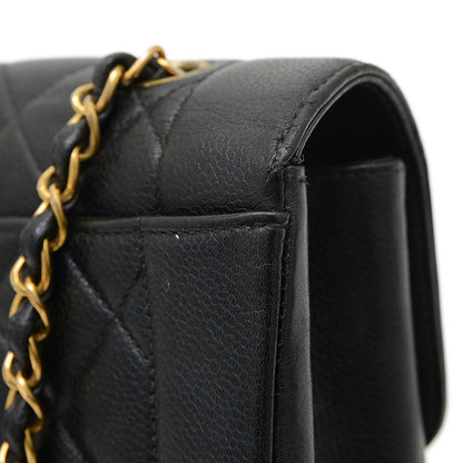 ダイアナ チェーンショルダー キャビアスキン ブラック A01165 ショルダーバッグ