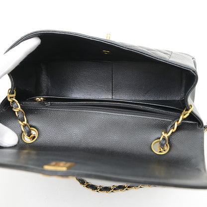ダイアナ チェーンショルダー キャビアスキン ブラック A01165 ショルダーバッグ