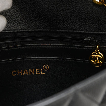 ダイアナ チェーンショルダー キャビアスキン ブラック A01165 ショルダーバッグ