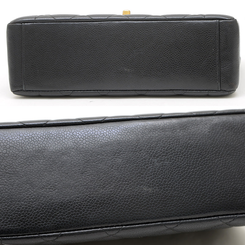 ダイアナ チェーンショルダー キャビアスキン ブラック A01165 ショルダーバッグ