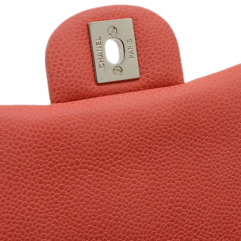 ミニマトラッセ 18 チェーンショルダー ソフトキャビア レッド シルバー金具 ショルダーバッグ