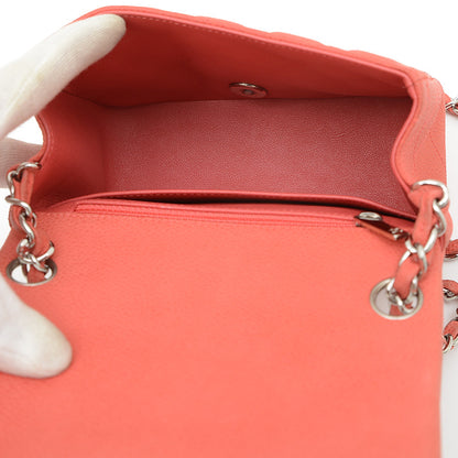 ミニマトラッセ 18 チェーンショルダー ソフトキャビア レッド シルバー金具 ショルダーバッグ