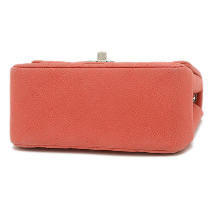 ミニマトラッセ 18 チェーンショルダー ソフトキャビア レッド シルバー金具 ショルダーバッグ