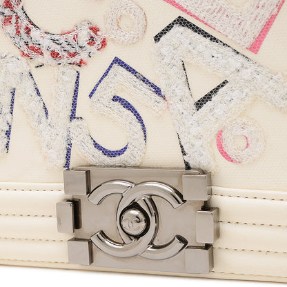 ボーイシャネル チェーンショルダー レザー/キャンバス ホワイト AS3018 ショルダーバッグ