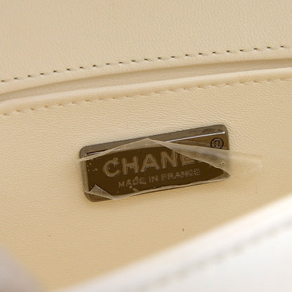 ボーイシャネル チェーンショルダー レザー/キャンバス ホワイト AS3018 ショルダーバッグ