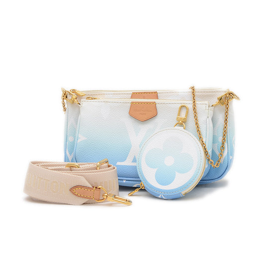 モノグラムジャイアント ミュルティ ポシェット アクセソワール ブルー M57633 ショルダーバッグ