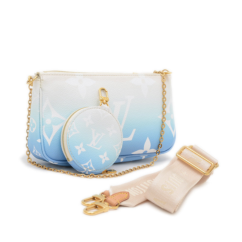 モノグラムジャイアント ミュルティ ポシェット アクセソワール ブルー M57633 ショルダーバッグ