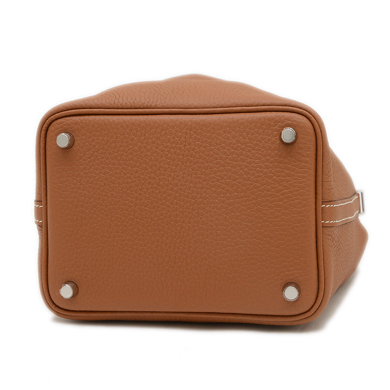 ピコタンロック PM 18 エクラ トリヨン ゴールド/サクラ シルバー金具 W刻印 ハンドバッグ