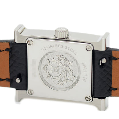 Hウォッチ ミニ レディース シルバー文字盤 革ベルト クォーツ HH1.110 腕時計