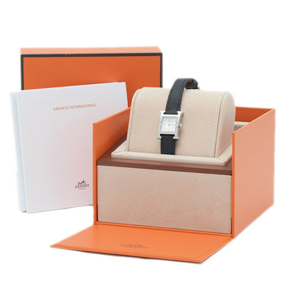 Hウォッチ ミニ レディース シルバー文字盤 革ベルト クォーツ HH1.110 腕時計