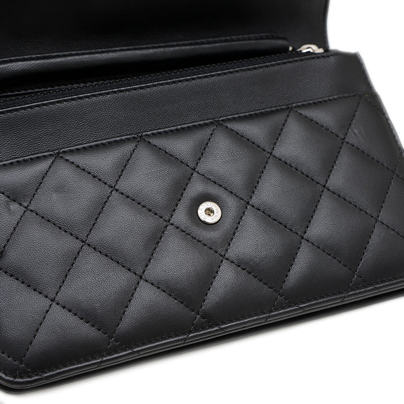 マトラッセ チェーンウォレット ラムスキン ブラック シルバー金具 A33814 ショルダーバッグ