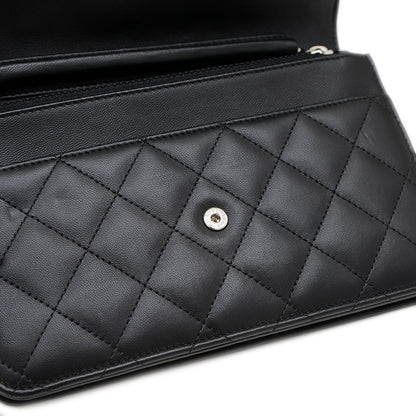 マトラッセ チェーンウォレット ラムスキン ブラック シルバー金具 A33814 ショルダーバッグ