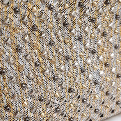 2WAYバッグ ナイロン/スタッズ ゴールド ショルダーバッグ