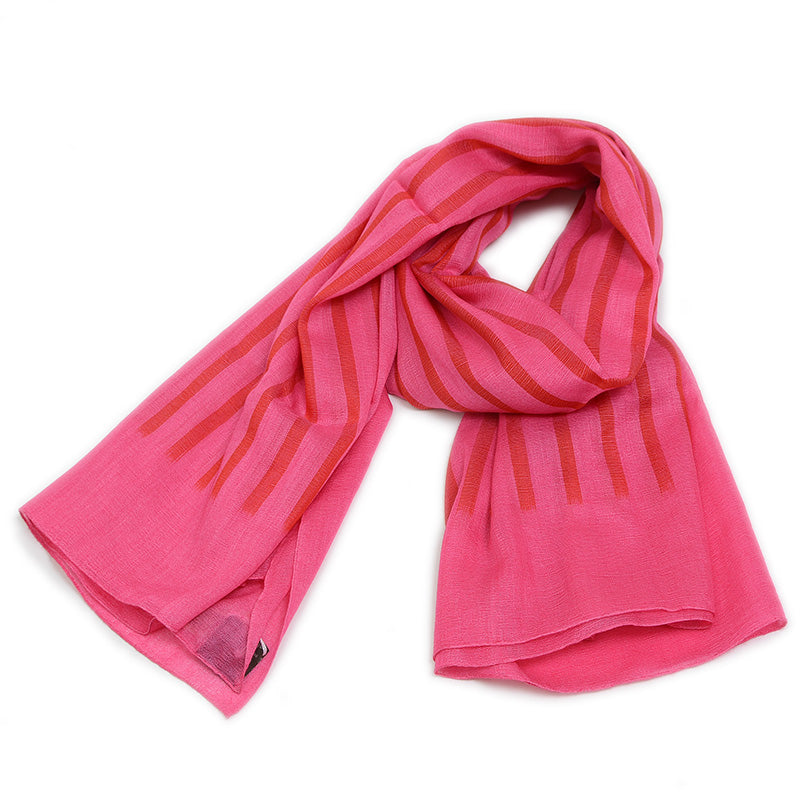 大判ショール 140 H バイブレーション カシミヤ混 ローズ/ルージュ ストール