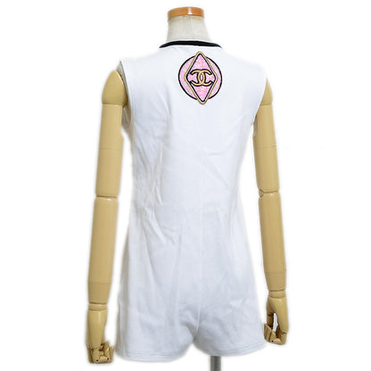 ジャンプスーツ エンブロイダリー コットン ホワイト/マルチカラー #36 ツナギ