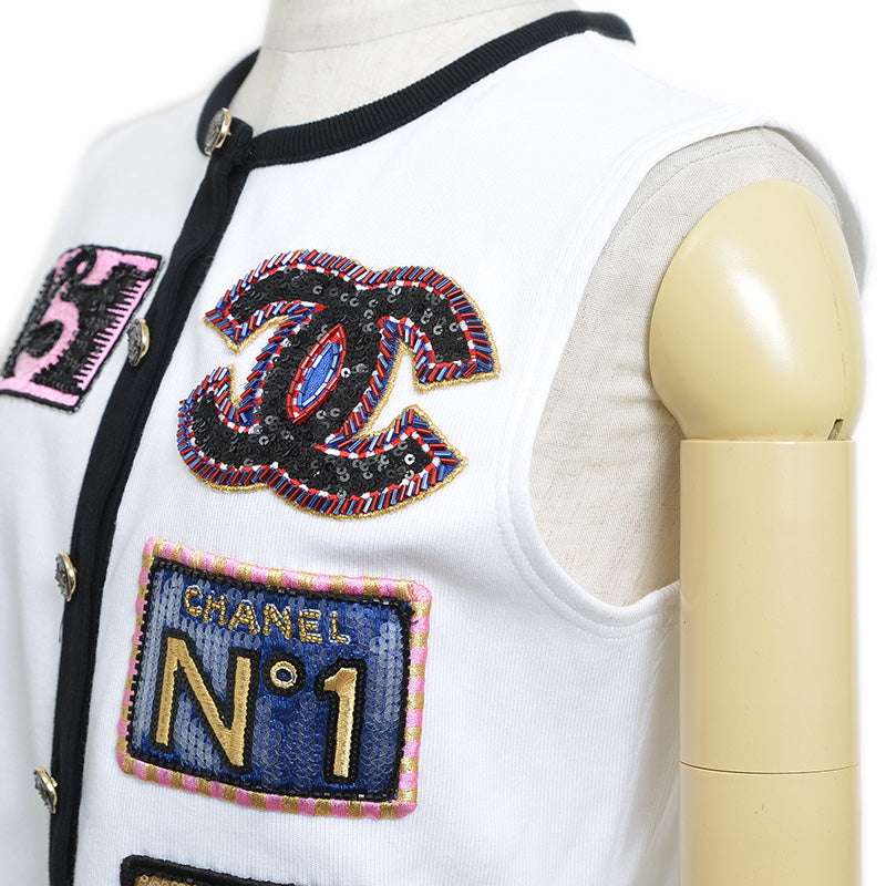 ジャンプスーツ エンブロイダリー コットン ホワイト/マルチカラー #36 ツナギ