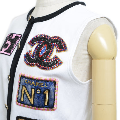 ジャンプスーツ エンブロイダリー コットン ホワイト/マルチカラー #36 ツナギ