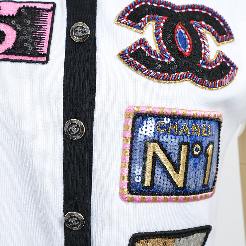 ジャンプスーツ エンブロイダリー コットン ホワイト/マルチカラー #36 ツナギ