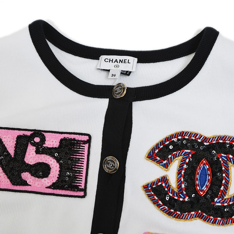 ジャンプスーツ エンブロイダリー コットン ホワイト/マルチカラー #36 ツナギ