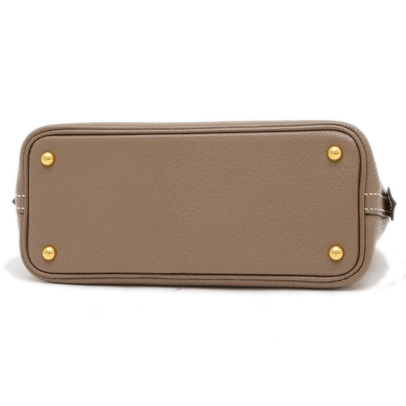 ボリード1923 ミニ シェーブル エトゥープ ゴールド金具 Z刻印 ハンドバッグ