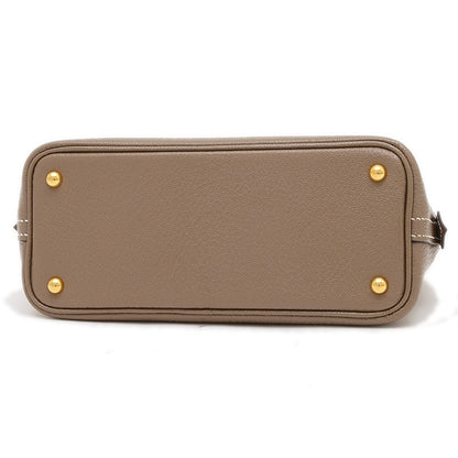 ボリード1923 ミニ シェーブル エトゥープ ゴールド金具 Z刻印 ハンドバッグ