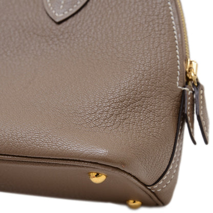 ボリード1923 ミニ シェーブル エトゥープ ゴールド金具 Z刻印 ハンドバッグ